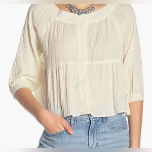 Free People We the Free Sea to Shore Blouse